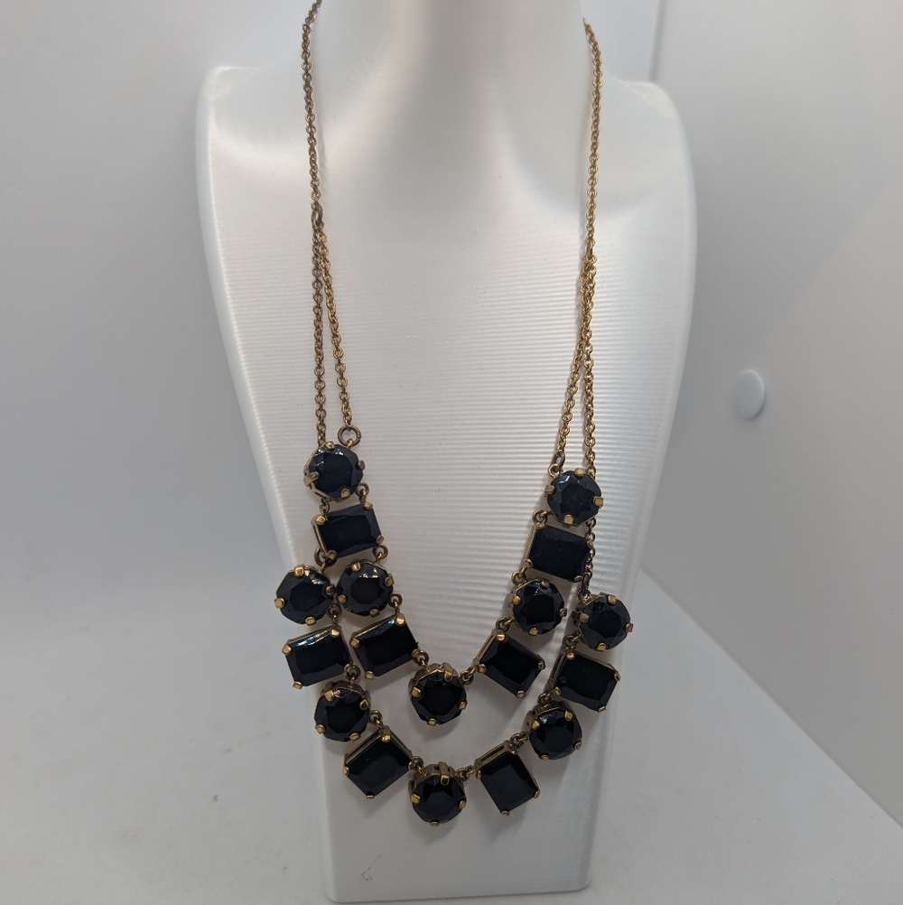 Kate Spade Black and Gold Statement Necklace